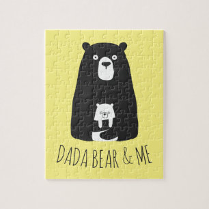 DADA BEAR & ME Dad Kids Daughter Son Dada Bear Jigsaw Puzzle