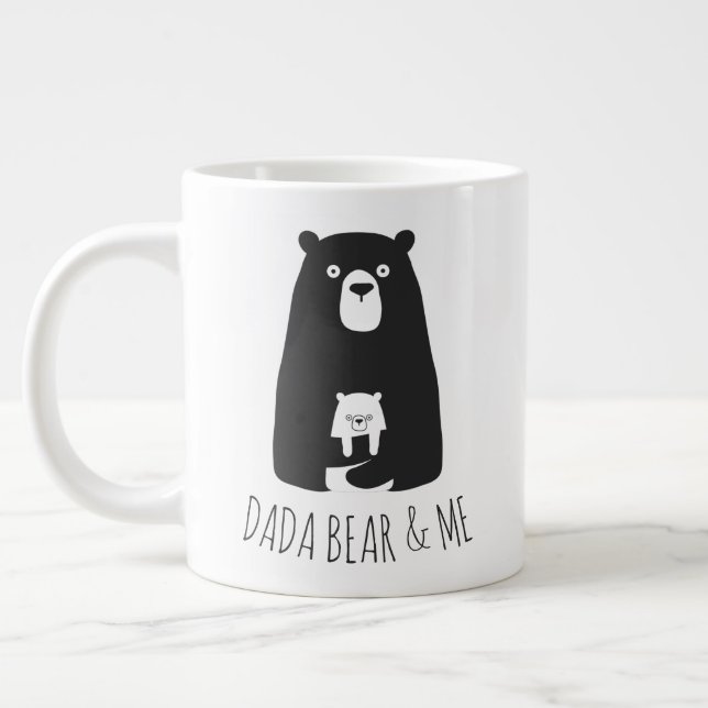 DADA BEAR & ME | Dad Kids Daughter Son Dada Bear Large Coffee Mug (Left)