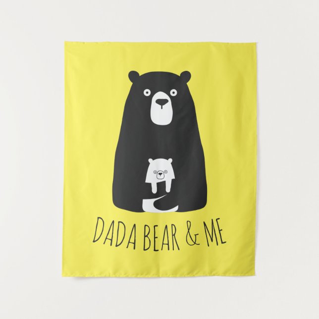 DADA BEAR & ME | Dad Kids Daughter Son Dada Bear T Tapestry (Front)