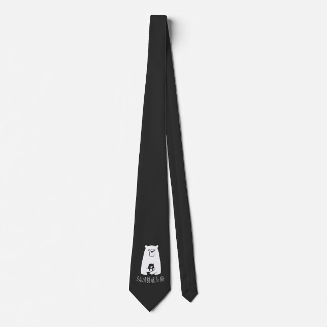 DADA BEAR & ME | Dad Kids Daughter Son Dada Bear Tie (Front)