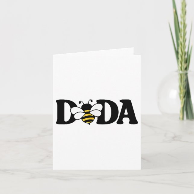 Dada Bee Cute Beekeeping 1st Birthday Matching Fam Card (Front)