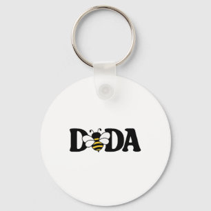 Dada Bee Cute Beekeeping 1st Birthday Matching Fam Key Ring