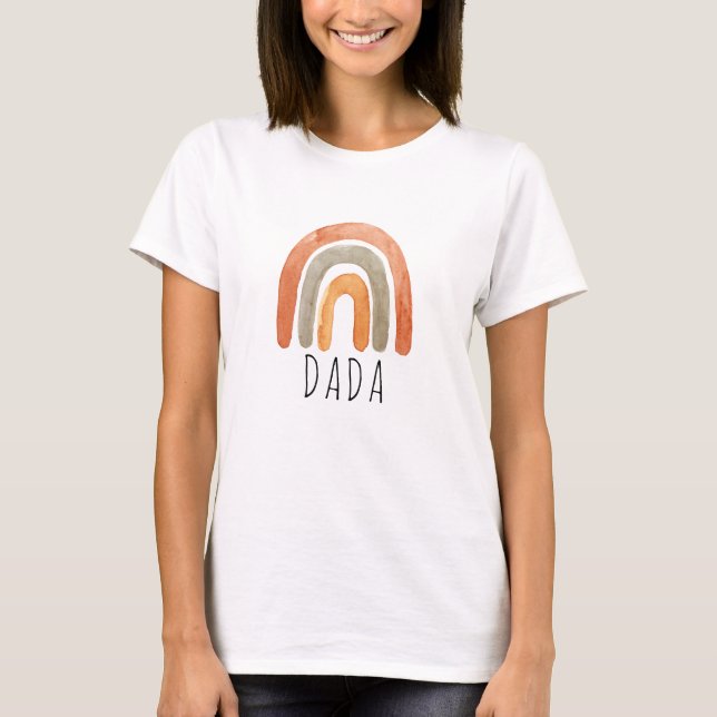 Dada Boho Rainbow Family Matching T-Shirt (Front)