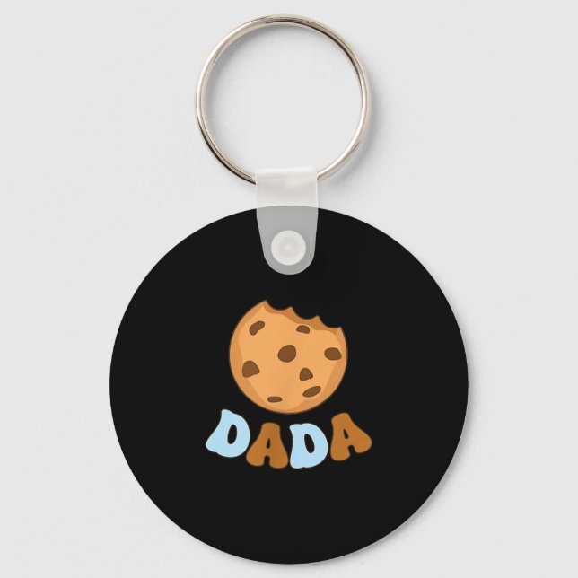 Dada Cookies Milk Sweet One 1st Birthday Family Ma Key Ring (Front)