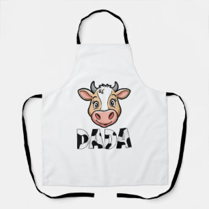Dada Cow Print Cow Pattern Father's Day  Apron