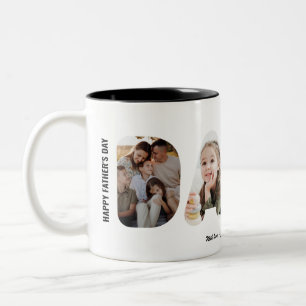 Dada Custom Word Photo Personalized Father's Day Two-Tone Coffee Mug