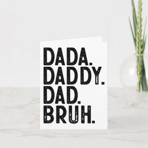 DADA DADDY DAD BRUH Custom PHOTO FATHERS DAY Card