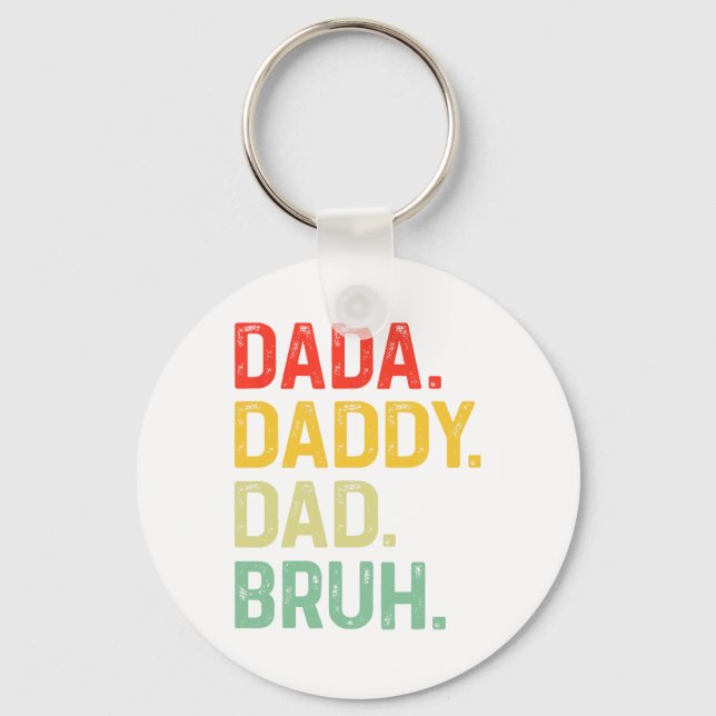 Dada Daddy Dad Bruh Gifts Men Funny Fathers Day Da Key Ring (Front)