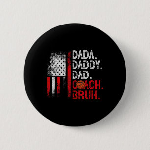 Dada Daddy Dad Coach Bruh Sketll Dad Us Flag Fathe 6 Cm Round Badge