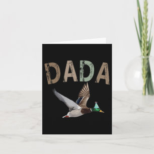 Dada Duck Hunting One Lucky Duck 1st Birthday Fami Card