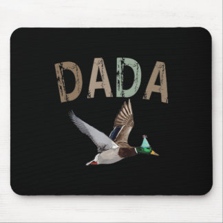 Dada Duck Hunting One Lucky Duck 1st Birthday Fami Mouse Pad