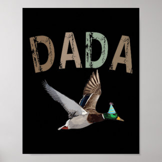 Dada Duck Hunting One Lucky Duck 1st Birthday Fami Poster