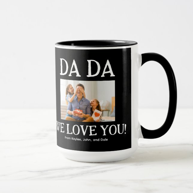 Dada Fathers Day Birthday Personalised Custom Mug (Right)