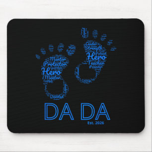 Dada Fathers Day Est 2026 Word Cloud Baby Mouse Pad