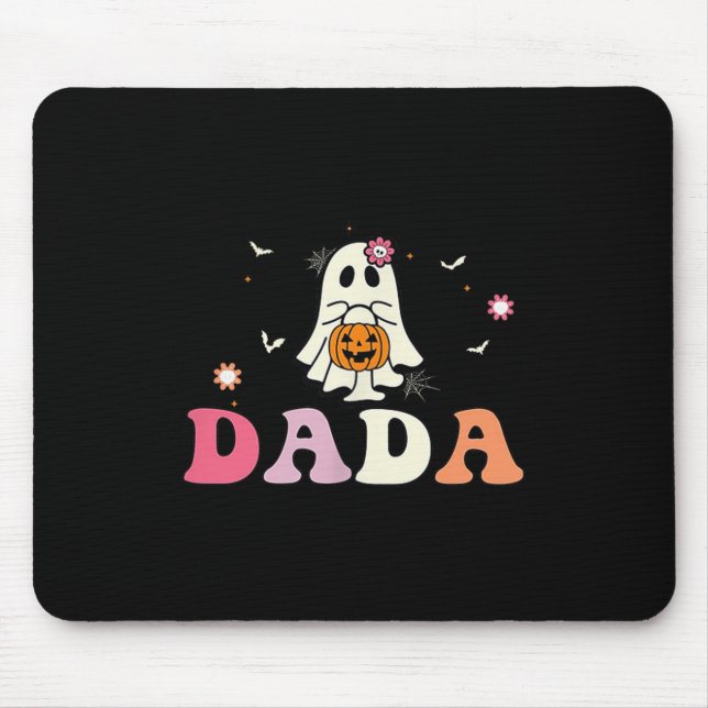 Dada Ghost Boo One Spooky Dad First Halloween Birt Mouse Pad (Front)