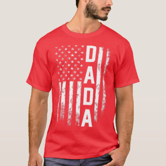Dada Gift America Flag Gift For Men Fathers Day T-Shirt