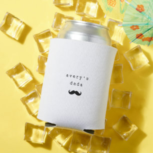 Dada Moustache Custom Name Father's Day Can Cooler