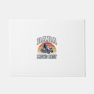 Dada Mows Best Vintage Lawn Mower Shirt Design_1 Doormat