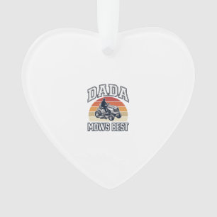 Dada Mows Best Vintage Lawn Mower Shirt Design_1 Ornament