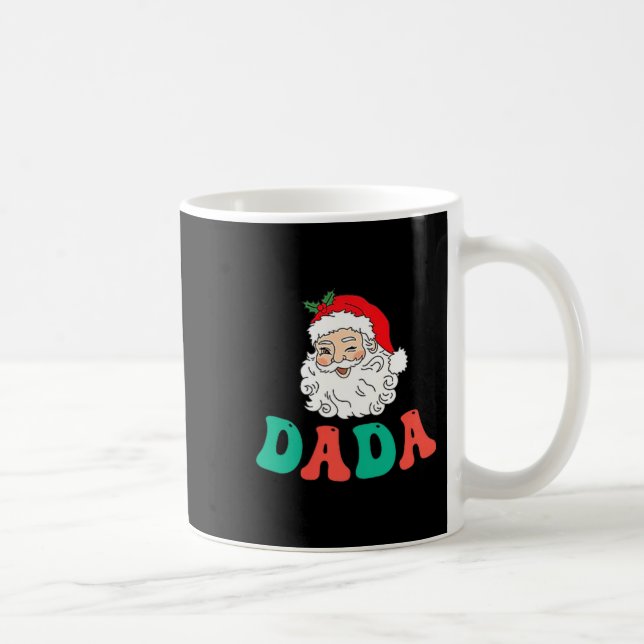Dada Of 1st Birthday Pajamas Christmas Santa Match Coffee Mug (Right)