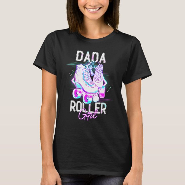 Dada Of Roller Girl Roller Skating Birthday Matchi T-Shirt (Front)