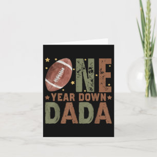 Dada Of The 1 Year Old Football 1st Year Down Birt Card