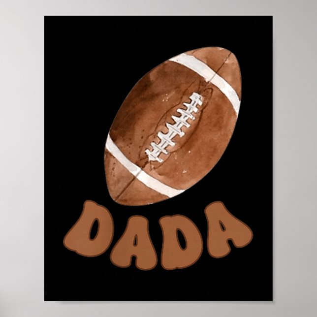 Dada Of The 1 Year Old Football First Birthday Boy Poster (Front)