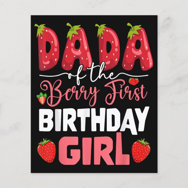 Dada of The Berry First Birthday of Girl Strawberr (Front)