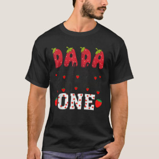 Dada Of The Berry Sweet One Strawberry Dad T-Shirt