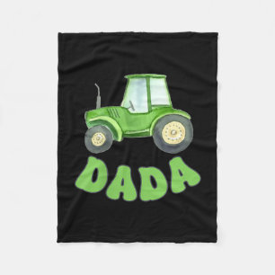 Dada Of The Birthday Boy Tractor Farm Trucks Famil Fleece Blanket
