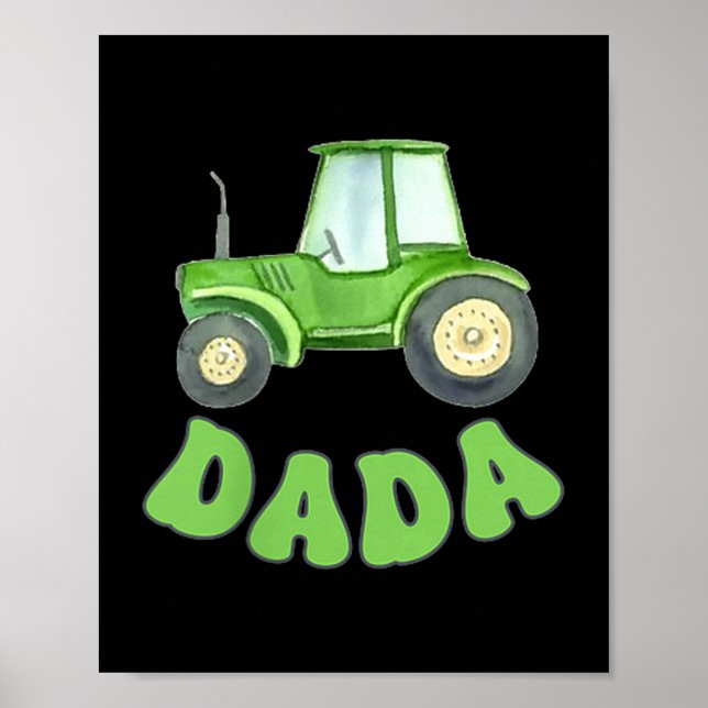 Dada Of The Birthday Boy Tractor Farm Trucks Famil Poster (Front)