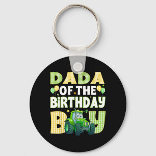 Dada Of The Birthday Boy Tractors Farm Trucks Key Ring