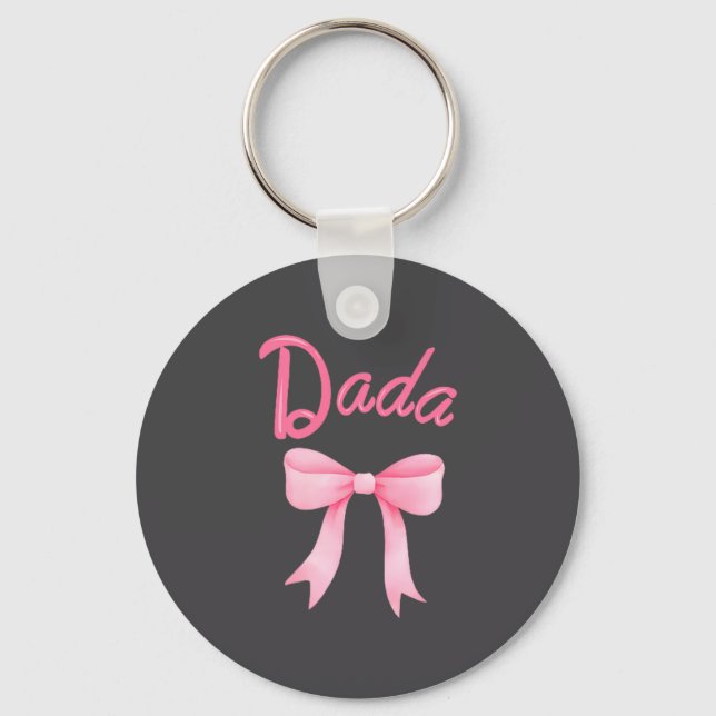 Dada Of The Birthday Girl Nk Coquette Bow Family M Key Ring (Front)