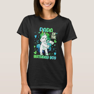 Dada of the Birthday Party Boys Dabbing Unicorn T-Shirt