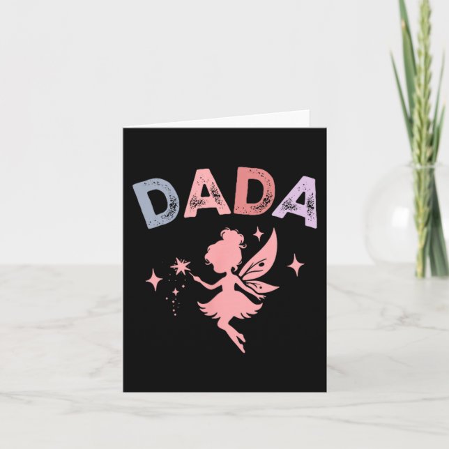 Dada Of The Little Fairy Birthday Girl Family Matc Card (Front)