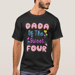 Dada Of The Sweet Four 4th Doughnut Birthday Party T-Shirt