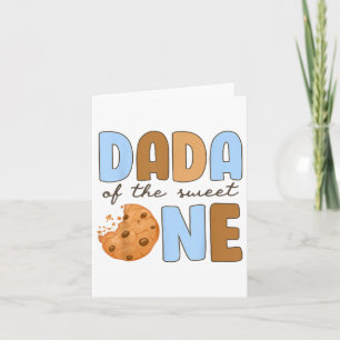 Dada Of The Sweet One Cookies And Milk 1st Birthda Card