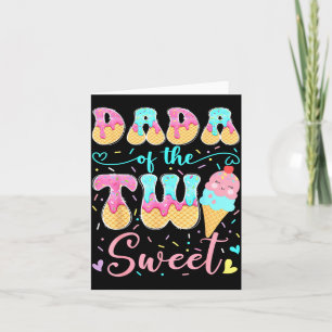 Dada of The Two Sweet 2nd Birthday Girl Ice Cream Card