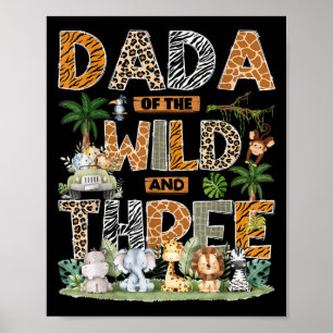 Dada Of The Wild & Three Zoo 3rd Birthday Safa Poster