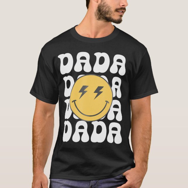 Dada One Happy Dude Birthday Theme Family Matching T-Shirt (Front)