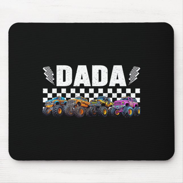 Dada Retro Monster Truck Family Crew Birthday Matc Mouse Pad (Front)