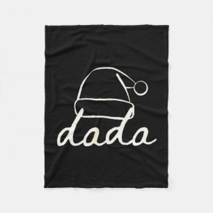 Dada Santa Claus First Family Christmas Matching P Fleece Blanket