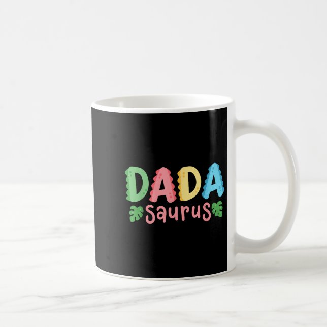 Dada Saurus Kids Dinosaur Birthday Party Family Ma Coffee Mug (Right)