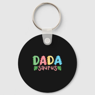 Dada Saurus Kids Dinosaur Birthday Party Family Ma Key Ring
