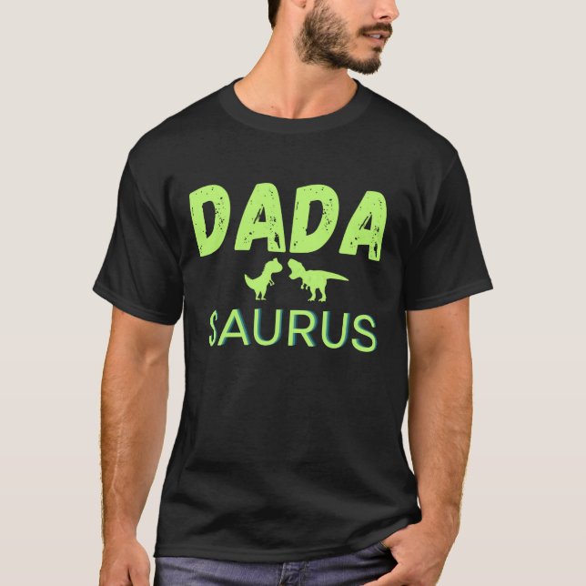 Dada Saurus Matching Family Birthday Dinosaur Men  T-Shirt (Front)