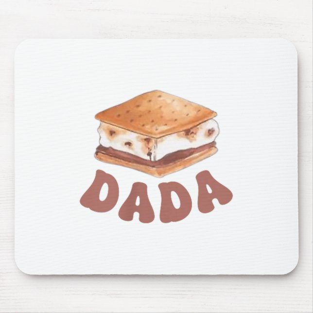 Dada Smore First Birthday Camping To Be One 1st Fa Mouse Pad (Front)