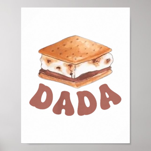 Dada Smore First Birthday Camping To Be One 1st Fa Poster (Front)