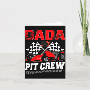 Dada T Crew Racing Family Race Car Birthday Boy  Card