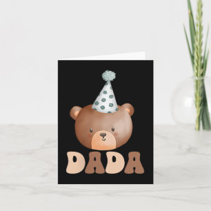 Dada Teddy Bear 1st Birthday Boy Girl Family Match Card