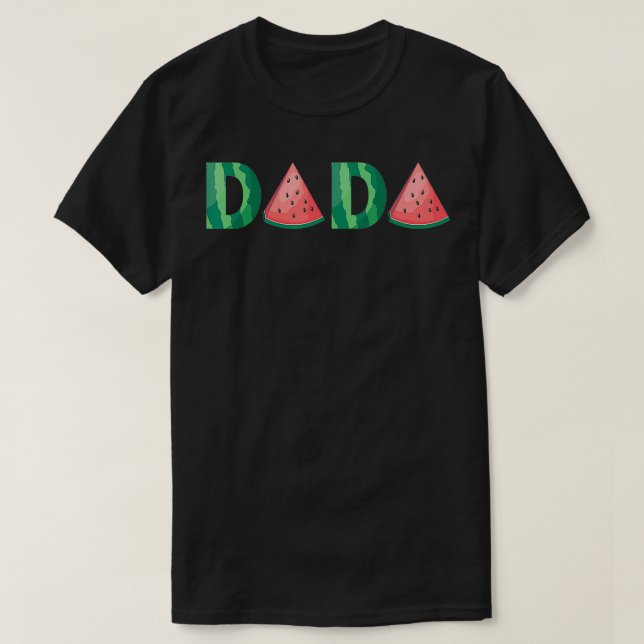 Dada Watermelon Funny Summer Fruit Gift  Great Fat T-Shirt (Design Front)